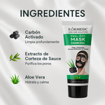 MASCARILLA NEGRA PURIFICANTE CON CARBON🖤 KORMESIC PEEL-OFF MASK CHARCOAL